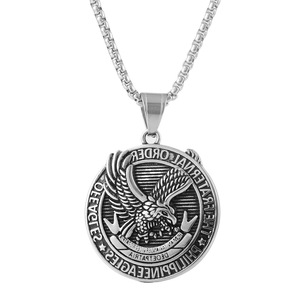 Yunnique – collier avec pendentif aigle en acier inoxydable plaqué or pour hommes, bijoux de mode Hip Hop, Design tendance du zodiaque animal - Product Image 5