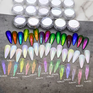 Poudre de pigment blanche Aurora pour nail art, <span class=keywords><strong>effet</strong></span> chrome, multichrome, gel polish caméléon, finition miroir, licorne, sirène, <span class=keywords><strong>ongles</strong></span> - Product Image 5