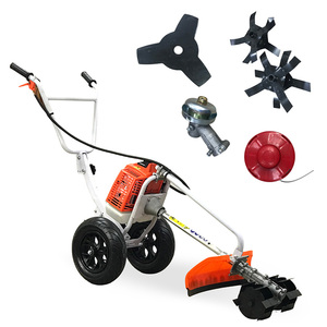 Thái Lan cỏ bàn chải cắt <span class=keywords><strong>51.7cc</strong></span> Xăng cỏ Tông đơ tay đẩy cỏ cắt hai bánh xe bàn chải cắt 52cc máy - Product Image 5