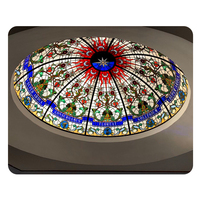 Tiffany vitrail dôme fait à la main architectural teinté verre au plomb dôme toit Art verre trempé dôme lucarne pour décor de Bar