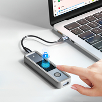 Boîtier SSD VCOM avec cryptage par empreinte digitale et écran, coque en aluminium, USB C vers M.2 NVME SATA 10 Gbps, boîtier pour disque SSD
