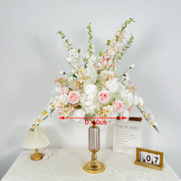 Bouquet de plantes artificielles de haute qualité, arrangement de fleurs d'hortensia vertes au toucher réel pour la décoration de table de fête, d'hôtel ou de mariage