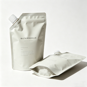 Pochette souple personnalisée avec logo imprimé, qualité alimentaire, 250ml/500ml, avec bec verseur, pour beurre corporel, crème solaire de luxe, emballage en aluminium multicouche - Product Image 4