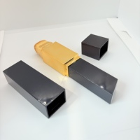 Tube double extrémité noir et or vide pour fond de teint, crème cosmétique, correcteur, avec pinceau, contenant de crème pour emballage de maquillage