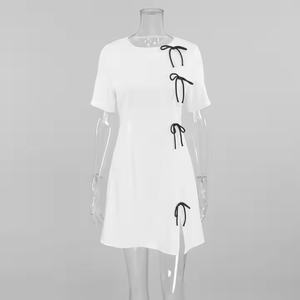 Vestidos de Alta Calidad para Mujer, Cuello Redondo, Transpirables, Verano, Mini Vestido Sexy - Product Image 2