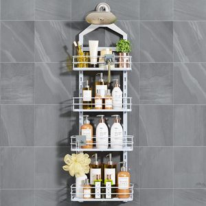 4 Tier Height-Adjustable <strong>Shower</strong> Caddy Hanging Anti-Swing-Over the <strong>Shower</strong> Household Punch-free Organize Wall <strong>Storage</strong> <strong>Shower</strong> - Product Image 3