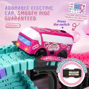 <span class=keywords><strong>Precio</strong></span> <span class=keywords><strong>de</strong></span> Fábrica, Juego <span class=keywords><strong>de</strong></span> Juguetes Educativos Interactivos para Interiores, 164 Piezas, Hermoso Tren Eléctrico Color Rosa Macaron, Pista <span class=keywords><strong>de</strong></span> Carreras para Niñas - Product Image 5