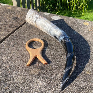 Corne à boire de style buffle, corne d'animal naturelle polie, corne viking pour bière et café, prix d'usine, vente en gros - Product Image 1