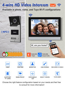 <span class=keywords><strong>Sonnette</strong></span> vidéo intelligente avec écran tactile IPS de 10 pouces, 1080P, avec application Tuya, audio bidirectionnel, idéale pour la sécurité à domicile, la <span class=keywords><strong>protection</strong></span> des villas - Product Image 4