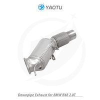 Downpipe Knalpot Baja Tahan Karat YT Dengan Katalis & Selubung OPF Cocok Untuk BMW 325i 330i 425i B48 2.0T Pipa Knalpot