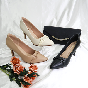 Chaussures à boucle de créateur, escarpins à talon formel pour femme, escarpins de bureau à bout pointu, d'automne, personnalisés pour femmes - Product Image 2