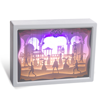 2023 Anime Noël Lumière Cadre 3D Dowling Papier Sculpture Lampes Comme Cadeaux Ou Pour L'éclairage Personnel Et La Décoration À La Maison