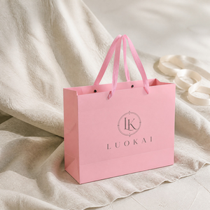 Low MOQ Custom Pink <b>Bag</b> Jewelry Paper <b>Bag</b> 250gsm <b>White</b> Card Small <b>Gift</b> Packaging with Logo for Boutique Store - Product Image 6