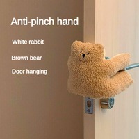 Bloque-porte en peluche mignon pour chambre d'enfant, protection anti-pincement, design lapin et ours, jouet doux, bloque-porte de sécurité