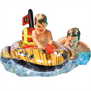 Inflatable <b>Pirate</b> <b>Ship</b> Float Ring With Water Gun For Children Pool <b>Toy</b> PVC Floating Raft Boat Play Set - Product Image 3