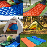 Matelas gonflable imperméable à pompe à pied de camping Matelas de couchage gonflable ultraléger Matelas pneumatique de camping