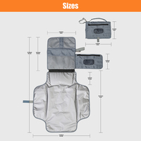 Sac à langer Prodigy en tissu Oxford, portable, avec matelas à langer intégré, idéal pour accrocher à la poussette, logo personnalisable