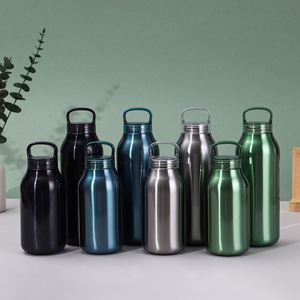 Botella de Agua Térmica de Acero Inoxidable de 350ml/500ml, Diseño de Lujo 2025, Aislada al Vacío, con Asa y Tapa, para Viajes - Product Image 4