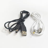 Jingsai, venta al por mayor, chaqueta de PVC blanco, Cables USB, cargadores de 5V 1A-2A con fuente de alimentación de interfaz de 5,5*2,5mm para enrutadores, decodificadores