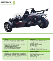 Top Fashion 72V 80AH 120AH 150AH 3 roues ZTR tout Terrain Go adultes rue juridique Karts électriques Utvs nouveaux véhicules énergétiques