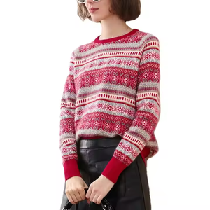 2025 femmes <span class=keywords><strong>pull</strong></span> magnifique décontracté <span class=keywords><strong>cachemire</strong></span> <span class=keywords><strong>pull</strong></span> dames laine tricot <span class=keywords><strong>pull</strong></span> tricoté <span class=keywords><strong>pull</strong></span> Jacquard géométrique graphique <span class=keywords><strong>Cos</strong></span> - Product Image 1