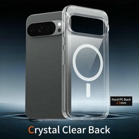 Coque de téléphone portable transparente magnétique anti-jaunissement pour Google Pixel 11, 11 Pro, 10 Pro, 10 Pro XL 5G, 9, 9 Pro, 8, 7, 6, 10A, 9A, 8A, 7A, 6