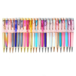 Pena Logam Mengkilap Laris Manis, Pena Bling Fashion Isi Cairan <span class=keywords><strong>Aqua</strong></span>, Pena Tinta Biru/Hitam 1.0mm, Hadiah Promosi Baru - Product Image 4