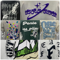 Camiseta con Gráficos 3D, Camiseta de Algodón, Camiseta Personalizada de Gran Gramaje, Impresión de Logotipo con Espuma, Diseño de Camiseta Personalizada, Camiseta Extra Grande para Hombre
