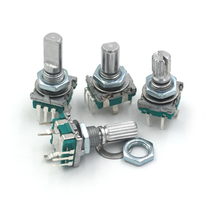 Tejiate EC11 旋转编码器反向滚花<span class=keywords><strong>D</strong></span>轴15mm 20mm控制旋钮PCB/面板安装 - Product Image 1