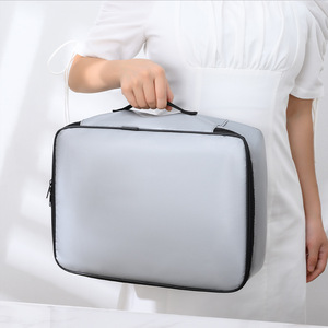 Bolsa Organizadora de Documentos de Viaje, Gran Capacidad, Impermeable, Resistente al Fuego, Estuche de Almacenamiento de Archivos para Viajes de Placer, Porta Tarjetas Plegable - Product Image 3