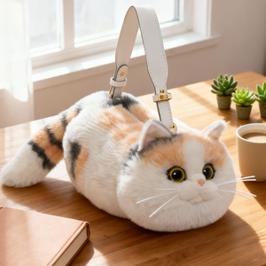 Đồ chơi thú nhồi bông mèo nhiều chức năng, dây xích mềm mại, bán trực tiếp từ nhà máy, nhiều màu sắc, nhồi bông PP - Product Image 4