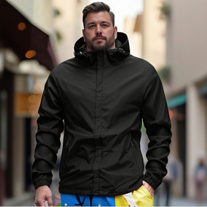 Chaqueta Unisex Grande y Alta con Múltiples Bolsillos, Tallas Europeas XL-6XL, Capucha Desmontable, <span class=keywords><strong>Cortavientos</strong></span> para Parejas, Ropa Exterior, Marca Privada OEM - Product Image 4