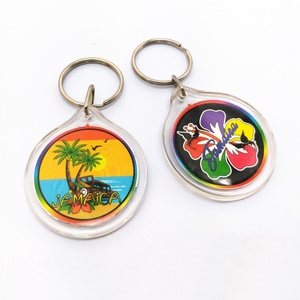 Wholesale Heart-Shaped Cartoon Style <b>Keychain</b> Custom Tourist Picture Souvenir in Acrylic Plastic Key Ring Accessories - Product Image 2