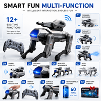 Interaktiver RC Smart Roboterhund mit Sprühfunktion & LED-Licht, programmierbares ferngesteuertes Spielzeug für Jungen als Geschenk