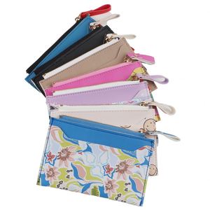 Girls Handmade Premium Soft PU Leather Anti-Theft Wallet Zipper Closure Minimalist <b>Card</b> <b>Protector</b> Wrist Strap Water - Product Image 1