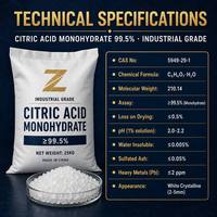 Vente Flash : Acide Citrique Monohydraté Industriel 99,5% - Meilleur Prix - Échantillon Gratuit