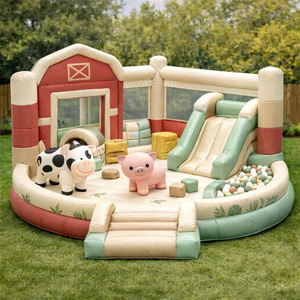 Castillo Inflable Comercial con Diseño <span class=keywords><strong>de</strong></span> <span class=keywords><strong>Jungla</strong></span> y Bosque en Tonos Neutros y Tierra, <span class=keywords><strong>Parque</strong></span> <span class=keywords><strong>de</strong></span> Juegos Inflable - Product Image 2