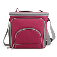 Sac isotherme pour le déjeuner, sac de livraison, adapté aux hommes et aux femmes, bandoulière réglable, poche avant, deux grandes poches