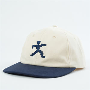 Casquettes <span class=keywords><strong>Snapback</strong></span> non structurées en coton personnalisées, logo brodé 6 panneaux Chapeaux de papa style bord courbe Littel - Product Image 3