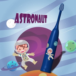 แปรงสีฟันไฟฟ้าสำหรับเด็กอัจฉริยะ ขนแปรงนุ่ม ดีไซน์ลายคลื่นการ์ตูน กันน้ำระดับ IPX7-ใหม่ - Product Image 4