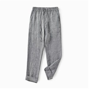 <span class=keywords><strong>Pantaloni</strong></span> personalizzati da uomo colore <span class=keywords><strong>Beige</strong></span> leggero canapa <span class=keywords><strong>pantaloni</strong></span> a gamba dritta <span class=keywords><strong>pantaloni</strong></span> di <span class=keywords><strong>lino</strong></span> Casual da uomo - Product Image 6