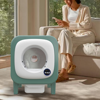 Bac à litière pour chat électrique intelligent semi-fermé, autonettoyant, avec caméra de surveillance, élimination automatique des déchets, désodorisation, en matériau ABS, grande taille