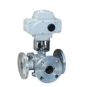 Vanne à boisseau sphérique à trois voies à bride en acier inoxydable 304/316, fabrication OEM, pour le traitement de l'huile, des produits chimiques et de l'eau, normes API/DIN/JIS - Product Image 3