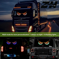 Nouvelles Décorations de Voiture Transfrontalières : Feux d'Avertissement LED USB « Demon-Eye » pour Vitres Avant et Arrière de Camions OLIVER