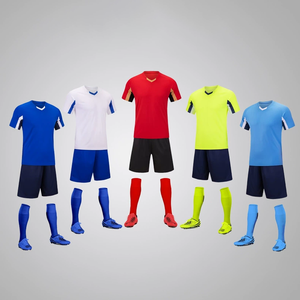 Camiseta de Entrenamiento de Fútbol Lisa al por Mayor, Nuevo Diseño, Logotipo Personalizado, Secado Rápido, Ligera, Antibacteriana, Uniforme de Fútbol Corto - Product Image 1