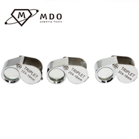 High-quality 10x 20x 18mm Jeweler Foldable Triplet Optical Lens Jewelry Loupe Diamond MagnifIer Diamond Magnify Glass