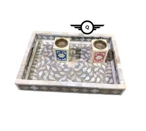 Bandejas para servir con incrustaciones de hueso de la mejor calidad para hoteles y restaurantes Utensilios de cocina artesanales de calidad - Product Image 6