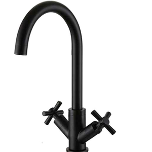 Nanan guanshu China proveedor de alta presión cromo barato de la buena calidad ss 304 caliente y frío negro grifo de la cocina - Product Image 1
