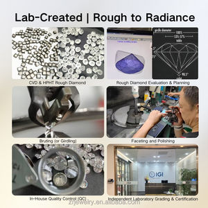 卸売ラボ栽培合成ダイヤモンドDEF鮮やかなブリリアントカットルースCVDダイヤモンドラウンドラディアントカットIGI認定 - Product Image 6