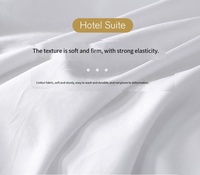 100% coton tissu pur couleur blanche en gros cinq étoiles hôtel luxe blanc ensemble de literie 100% coton ensemble de draps de lit